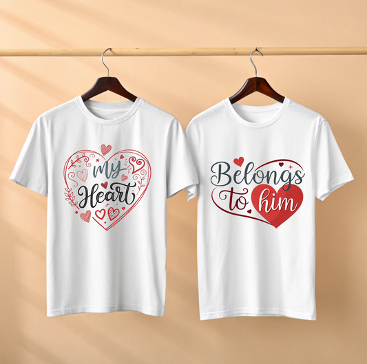 My Heart Belongs to Him | Couples Matching Tees