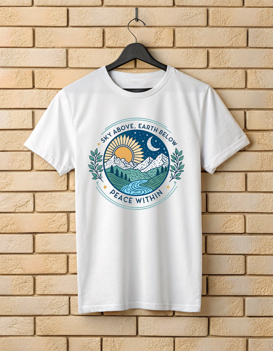 Sky Above Earth Below | Unisex Nature & Travel Lover T Shirt