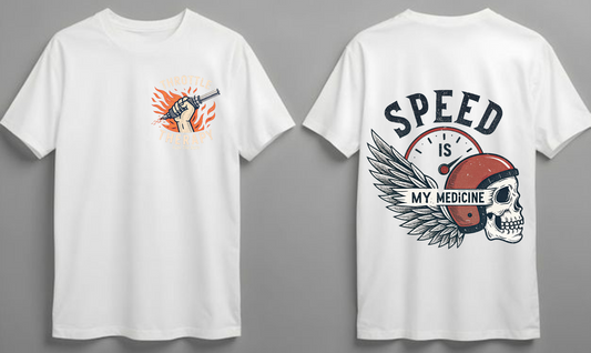 Throttle Therapy Feel the Burn | Speed is my Medicine | Unisex Bike Rider T Shirt