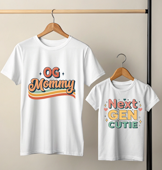 OG Mommy | Next Gen Cutie | Mother & Daughter Matching T Shirts