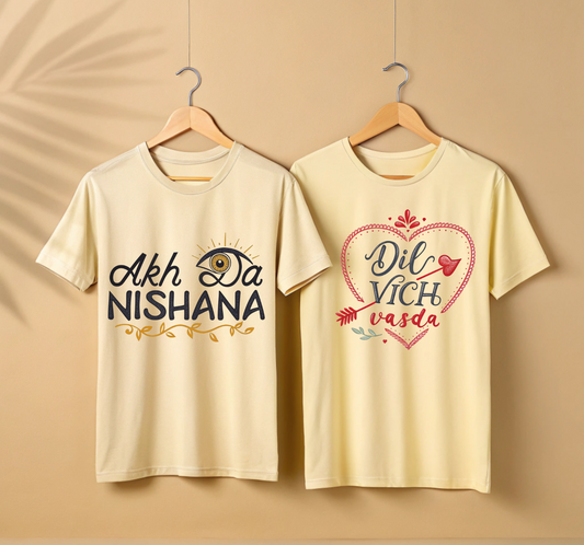 Akh Da Nishana | Dil Vich Vasda | Couples Matching Tees