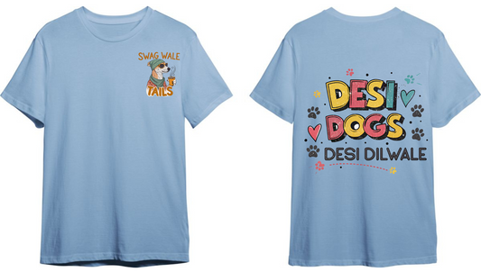 Swag Wale Tails | Desi Dogs Desi Dilwale | Unisex Dog Lover T Shirt