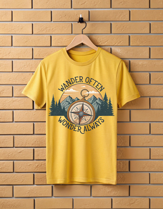 Wander Often Wonder Always | Unisex Nature & Travel Lover T Shirt