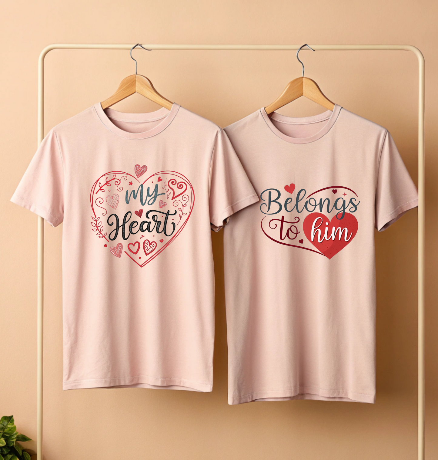 My Heart Belongs to Him | Couples Matching Tees