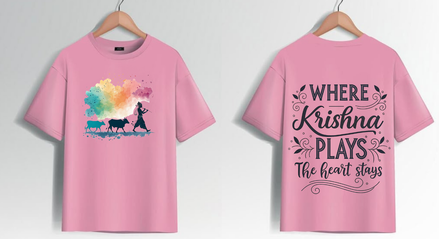 Where Krishna Plays | Unisex Hindu Lover T Shirt