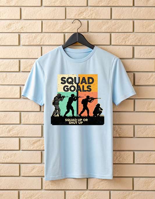 Squad Goals Squad Up or Shut Up | Unisex PUBG Gaming Lover T Shirt