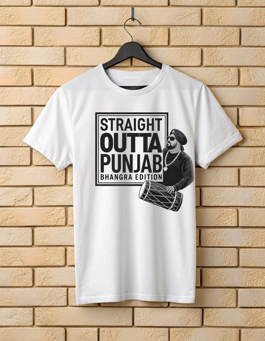 Straight Outta Punjab Bhangra Edition | Unisex Bhangra Lover T Shirt