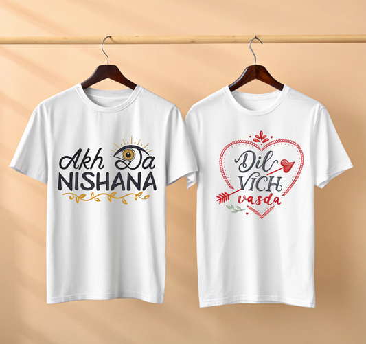 Akh Da Nishana | Dil Vich Vasda | Couples Matching Tees