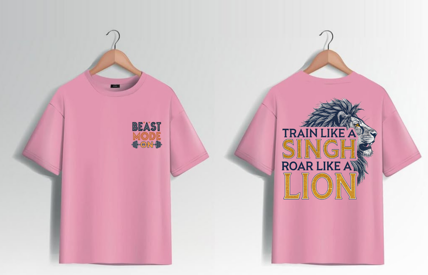 Beast Mode On | Train Like A Singh Roar Like A Lion | Unisex GYM T Shirt