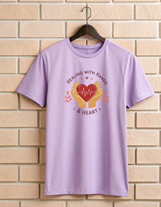 Healing with Hands & Heart | Unisex Nurse T Shirt