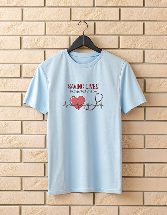 Saving Lives One Heartbeat at a Time | Unisex Doctors T Shirt