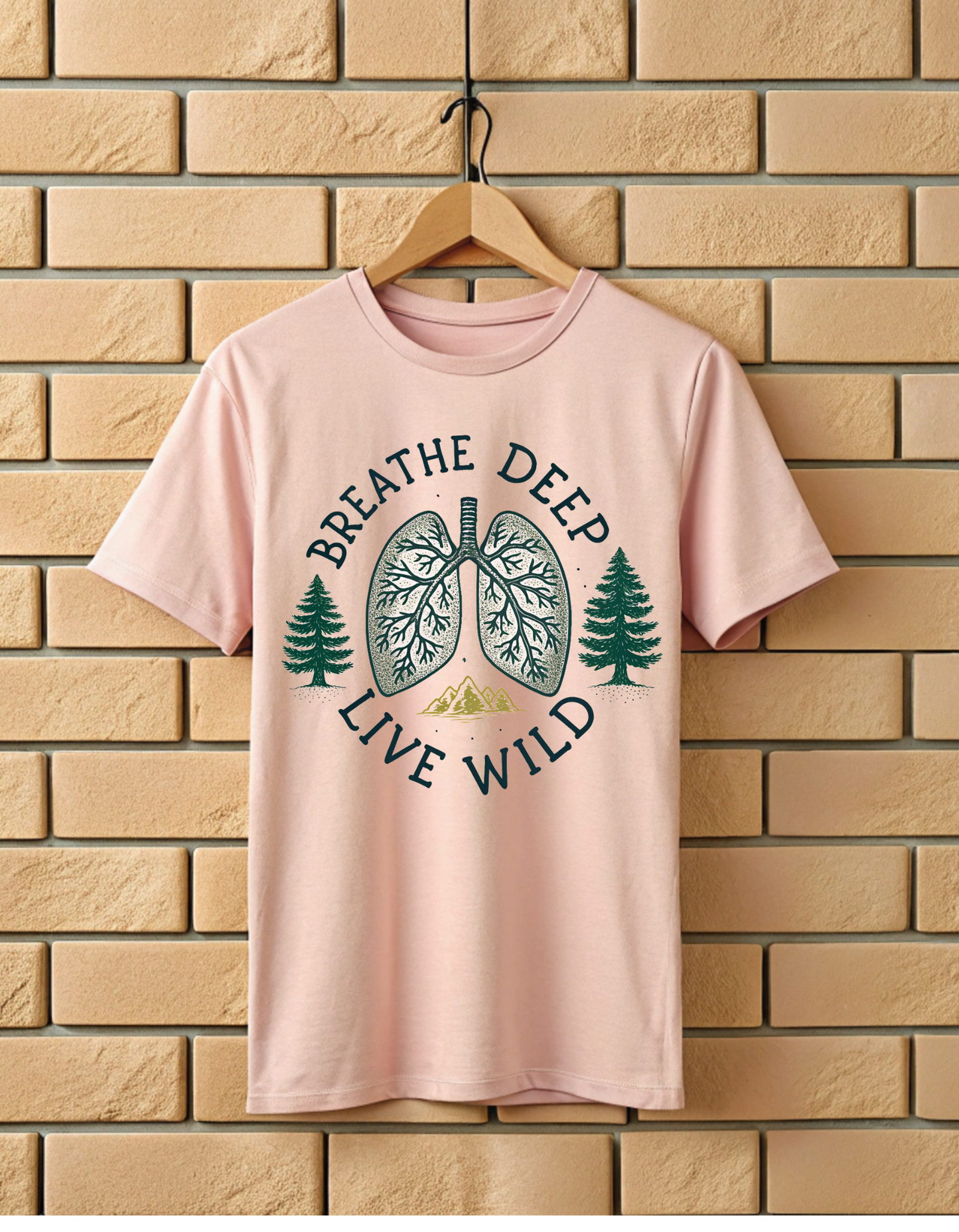 Breathe Deep Live Wild | Unisex Nature & Travel T Shirt