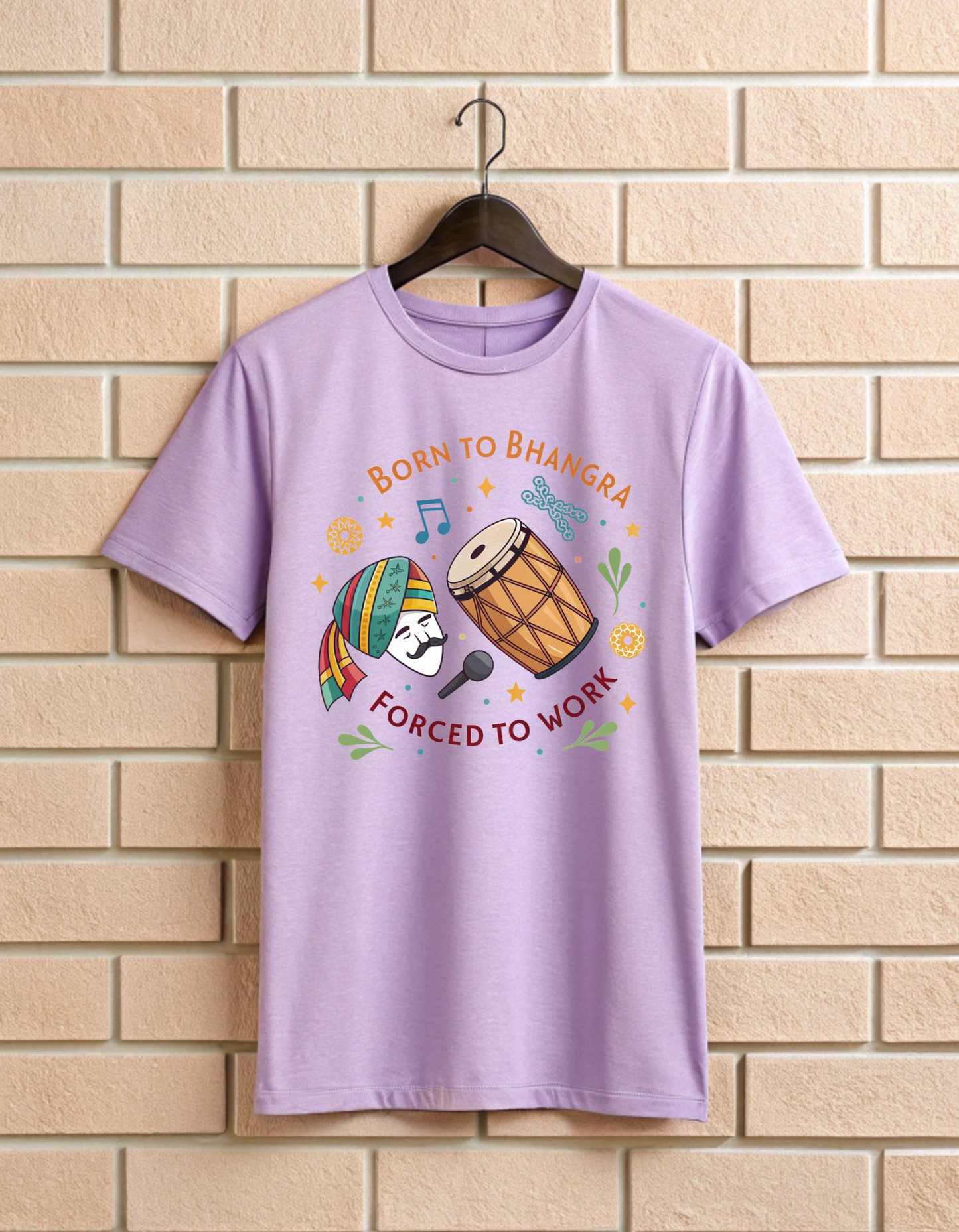 Born to Bhangra Forced to Work | Unisex Bhangra Lover T Shirt