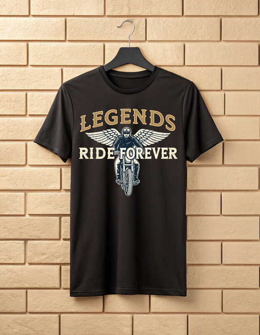 Legends Ride Forever | Unisex Bike Rider T Shirt