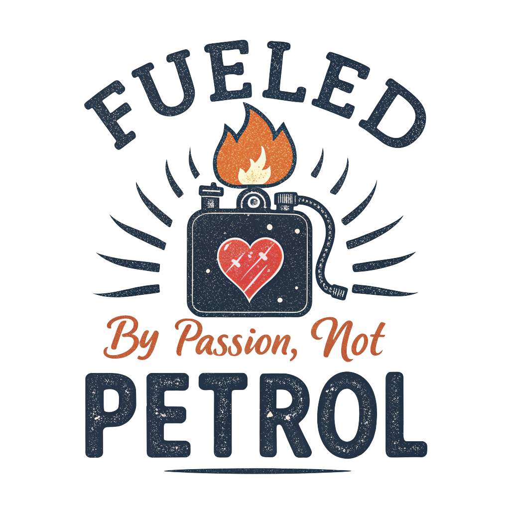 Fueled by Passion not Petrol | Ride Beyond Limits | Unisex Bike Rider T Shirt