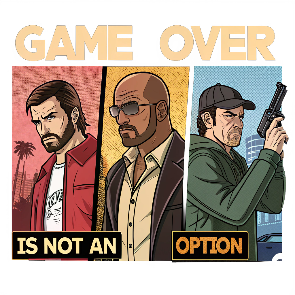 Game Over is not an Option | Unisex GTA Gaming Lover T Shirt