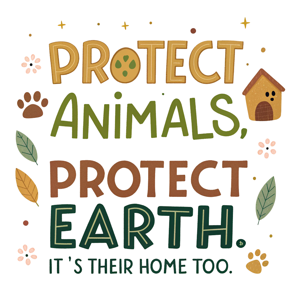 Fur The Planet | Protect Animal Protect Earth Its Their Home Too | Unisex Pet Lover T Shirt