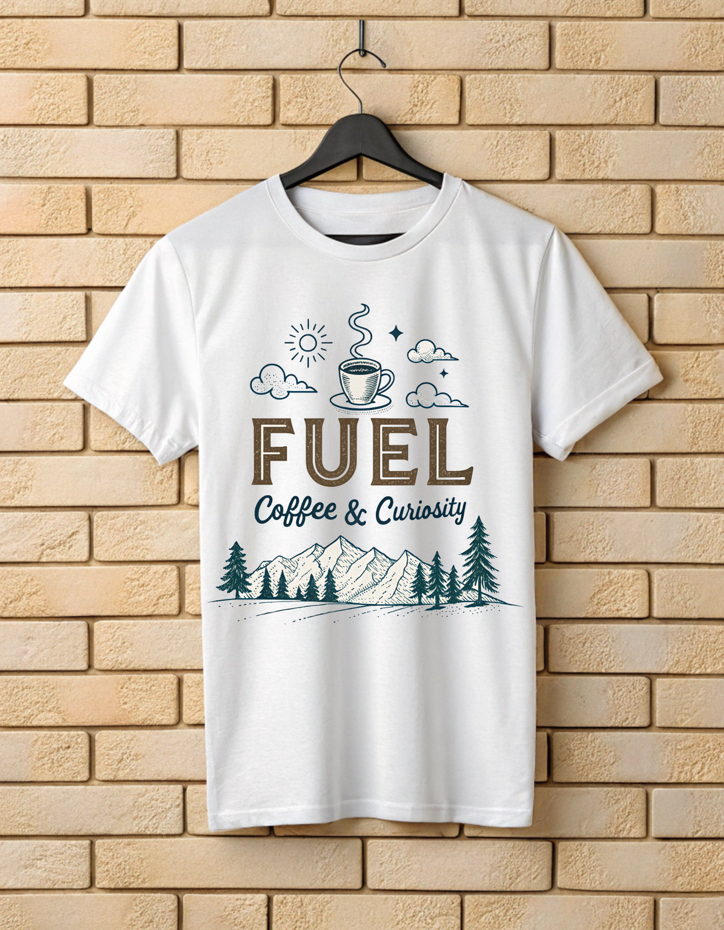 Fuel Coffee & Curiosity | Nature & Travel Lover T Shirt