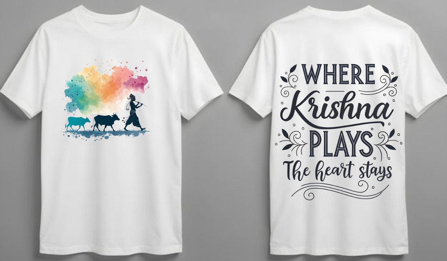 Where Krishna Plays | Unisex Hindu Lover T Shirt