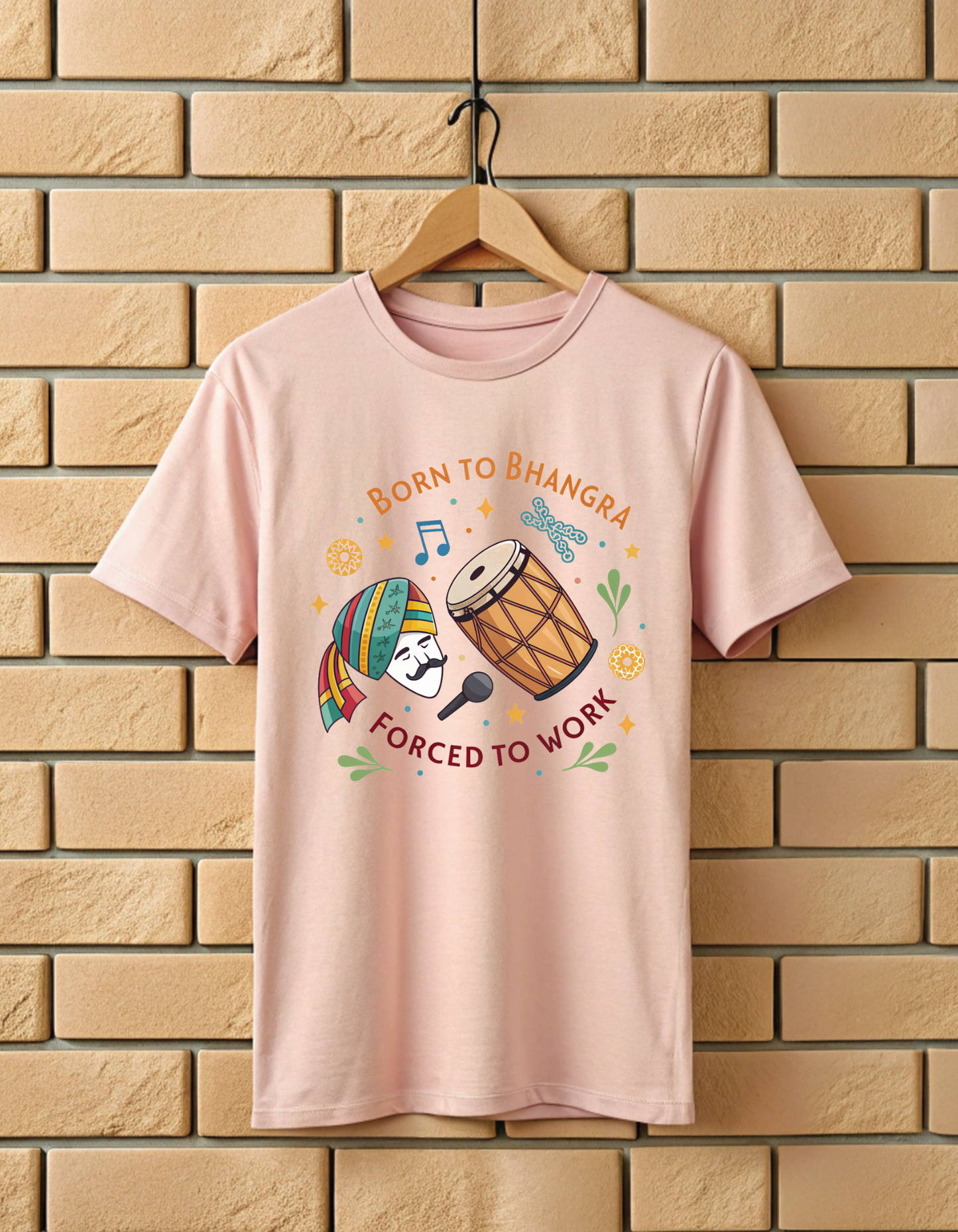 Born to Bhangra Forced to Work | Unisex Bhangra Lover T Shirt