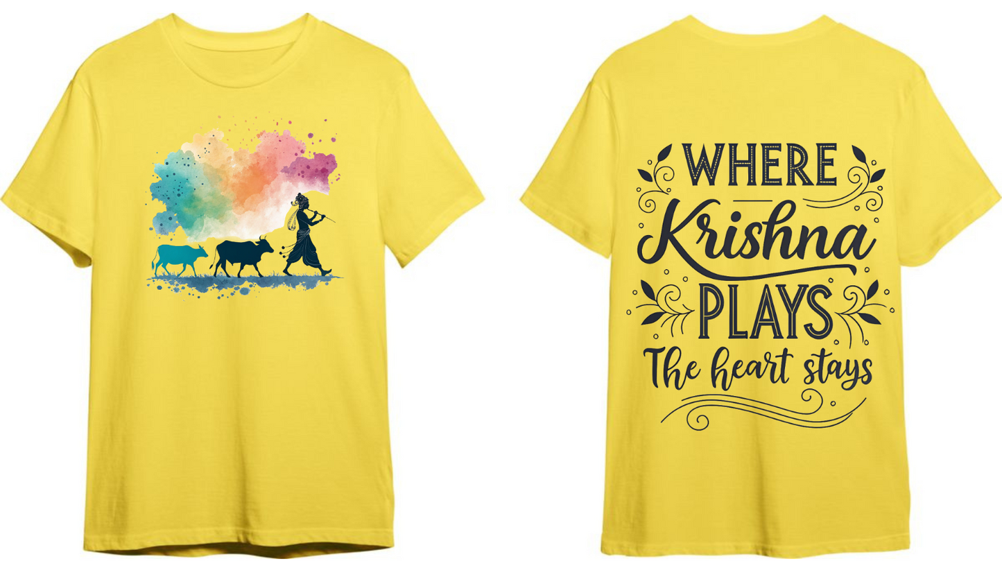 Where Krishna Plays | Unisex Hindu Lover T Shirt