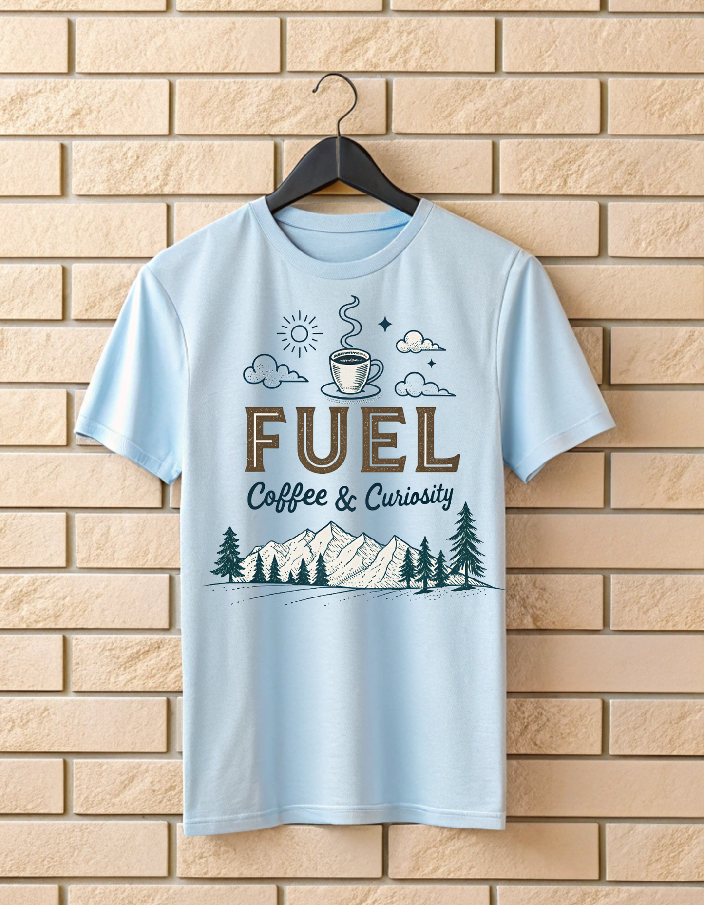 Fuel Coffee & Curiosity | Nature & Travel Lover T Shirt