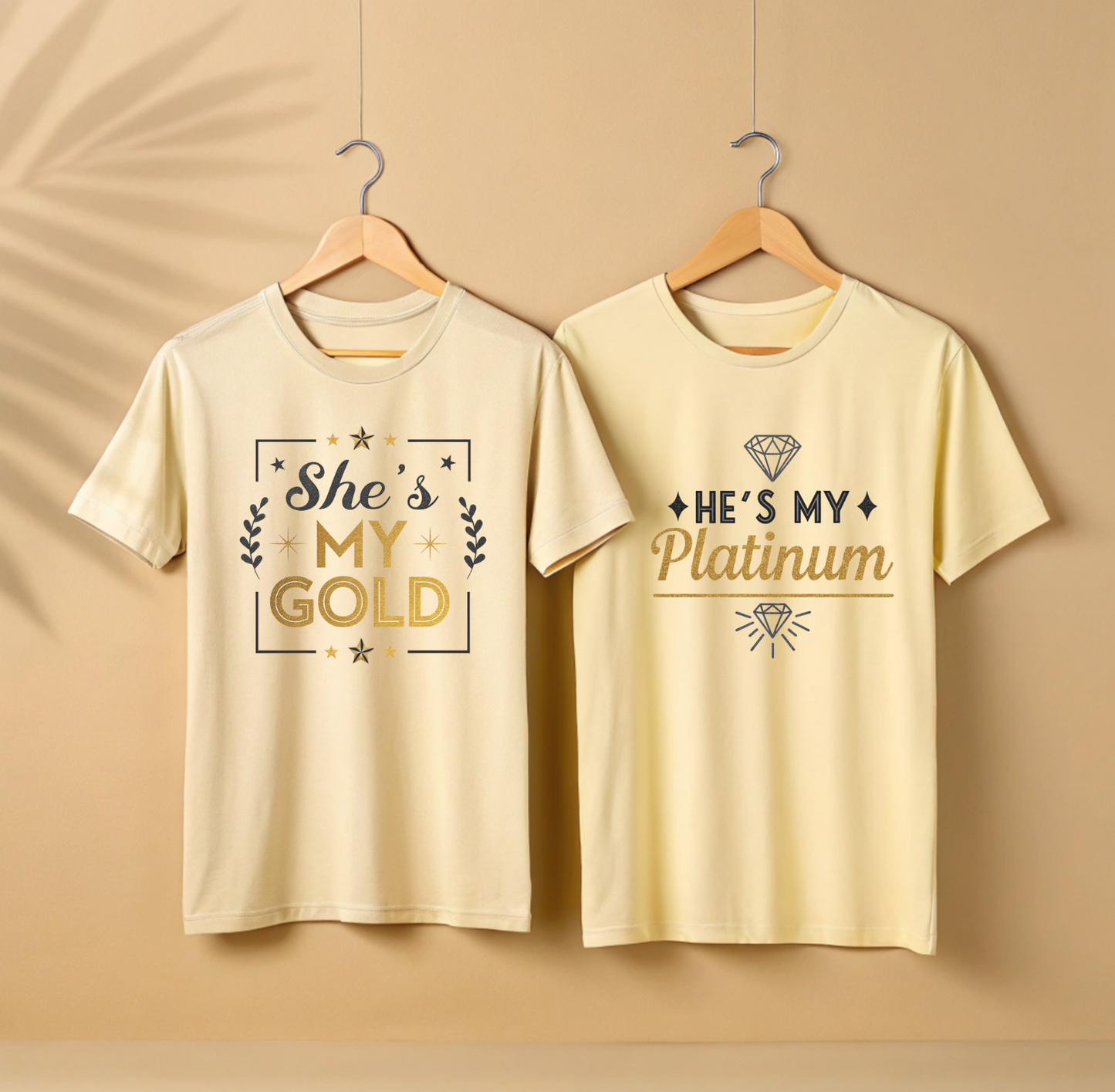 She's My Gold | He's My Platinum | Couples Matching T Shirts