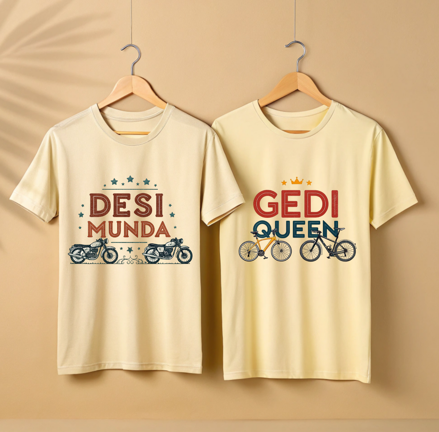 Desi Munda | Gedi Queen | Couples Matching Tees