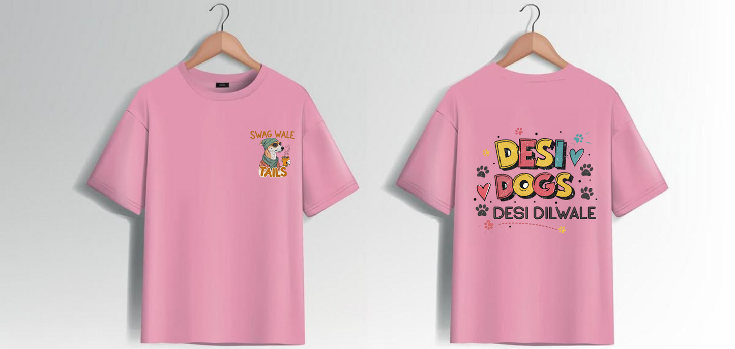 Swag Wale Tails | Desi Dogs Desi Dilwale | Unisex Dog Lover T Shirt