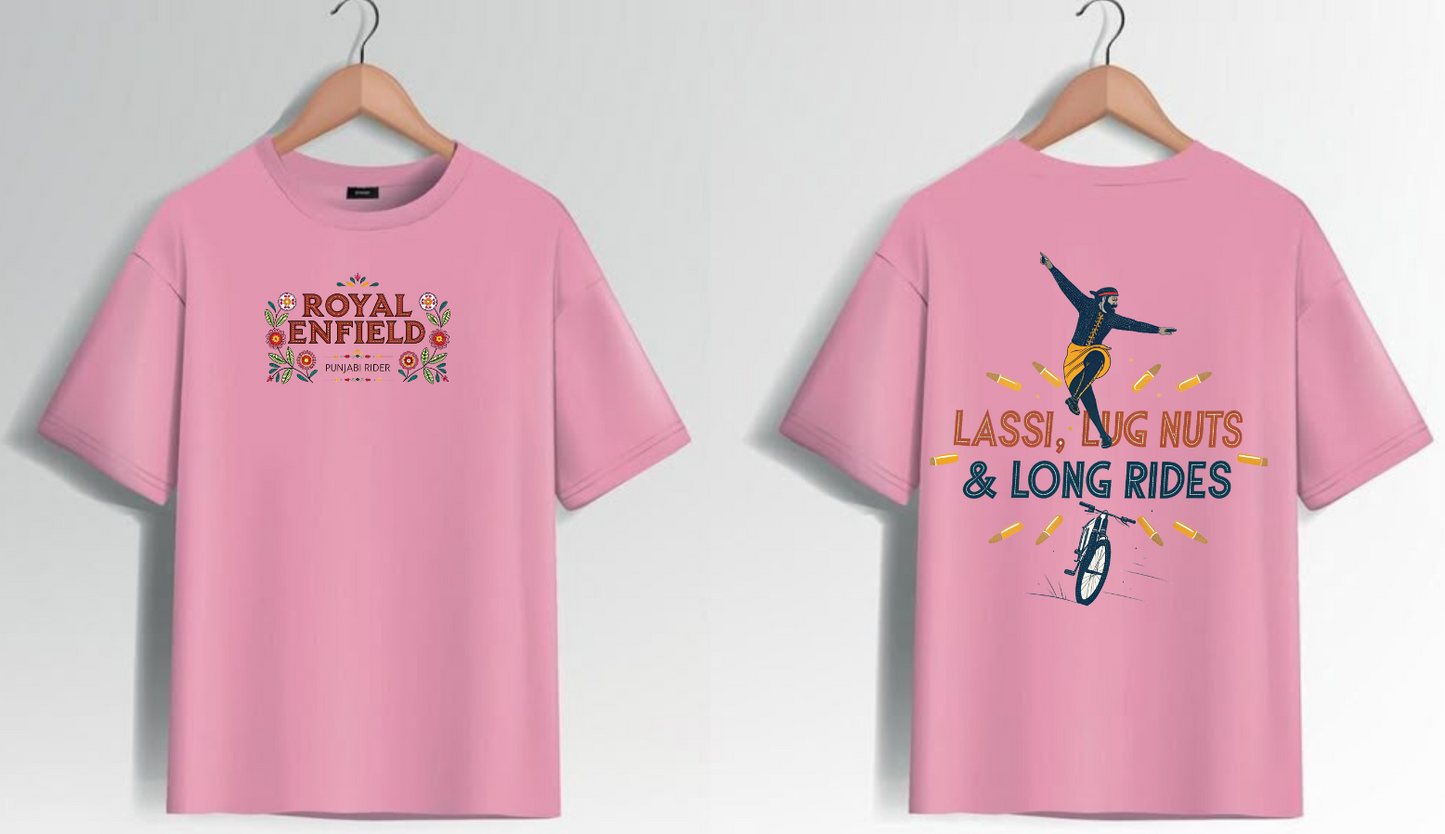 Royal Enfield Punjab Rider | Lassi, Lug Nuts & Long Rides | Unisex Bike Riders T Shirt