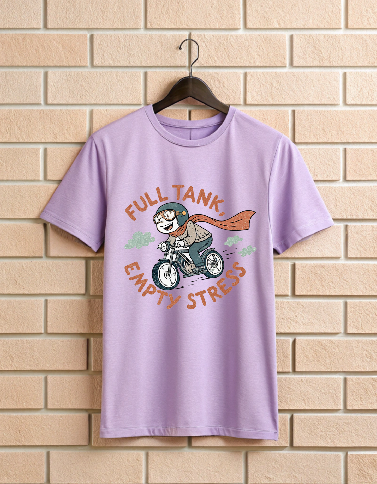 Full Tank Empty Stress | Unisex Bike Rider T Shirt